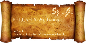 Szijjártó Julianna névjegykártya