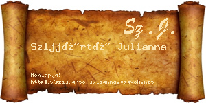 Szijjártó Julianna névjegykártya