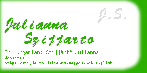 julianna szijjarto business card